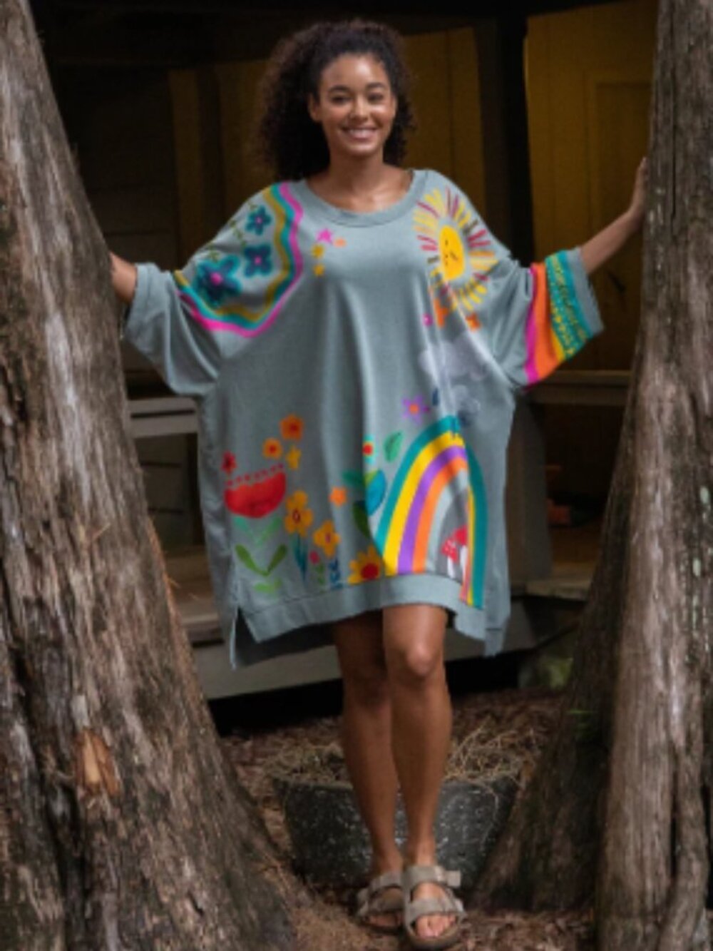 Natural Life Billie Oversized Sweatshirt Dress OS